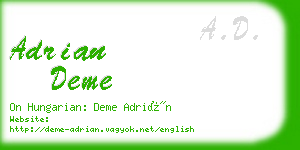 adrian deme business card